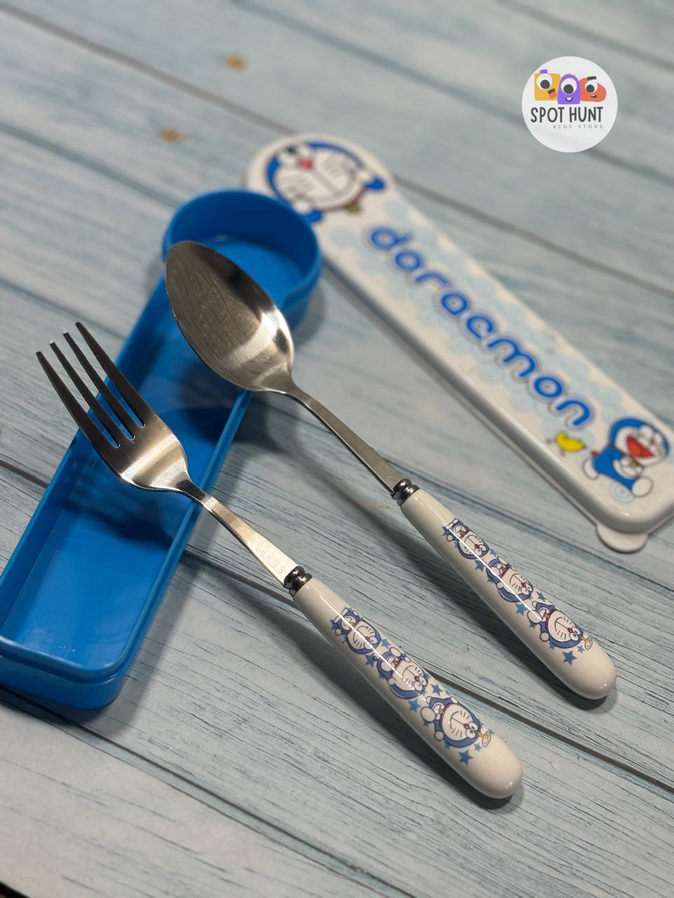 Spot Hunt Doremon and Kitty cutlery set for kids