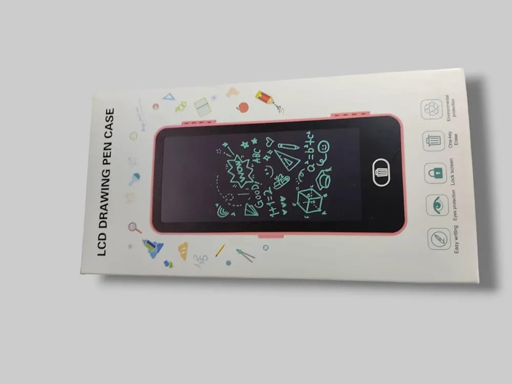 LCD Writing Tablet,Easy Writing with Eye Protection, Lock Screen, One-Key Erase, Explosion-Proof Design, Replaceable Battery, Lock Key, Large Space