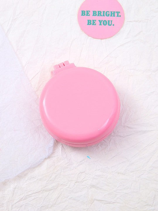 Mini Folding Hair Comb With Makeup Mirror