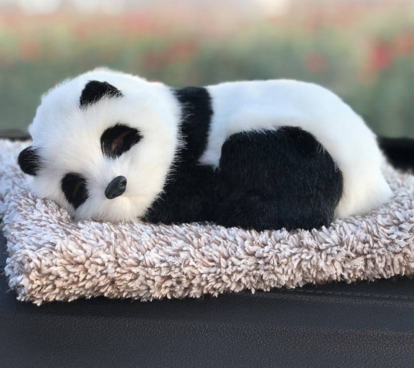 Spot Hunt Car Interior Decoration Panda Decor Car Ornament ABS Plush Panda Cool Gift Simulation Sleeping Panda Toy Auto Dashboard Car Dashboard Cover (Universal For Car Universal For Car)