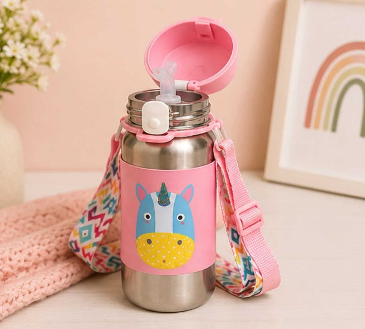 Cute Bear Ear Kids Sipper Cup with Straw
