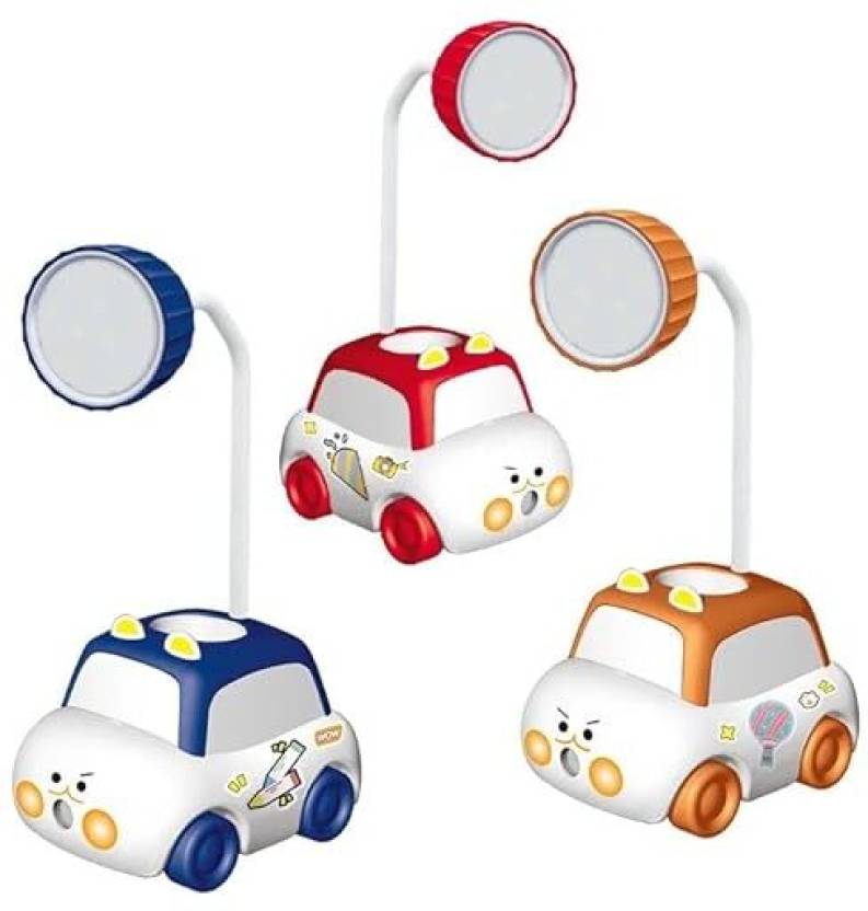 Mini CAR DIY LED Desk Light Study Night Table Lamp USB Charging Cable Table Lamp (13.5 cm, Multicolor)