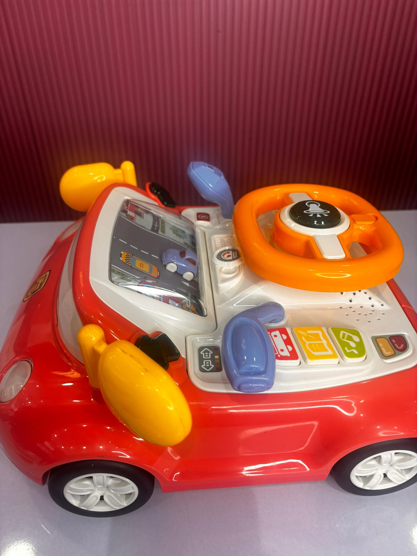 Kids Sports Car Driving Toy - Interactive Steering Wheel Simulator with Lights, Music & Sound Effects for Toddlers
