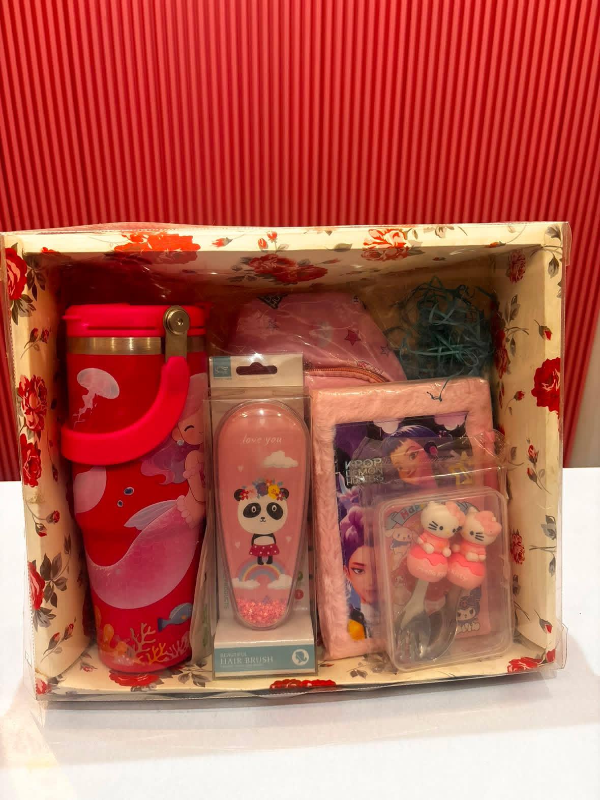 Premium Kids Return Gift Hamper Customized Birthday Gift Box Tumbler, Stationery & Toy Combo Ready-to-Gift Hamper for Boys & Girls