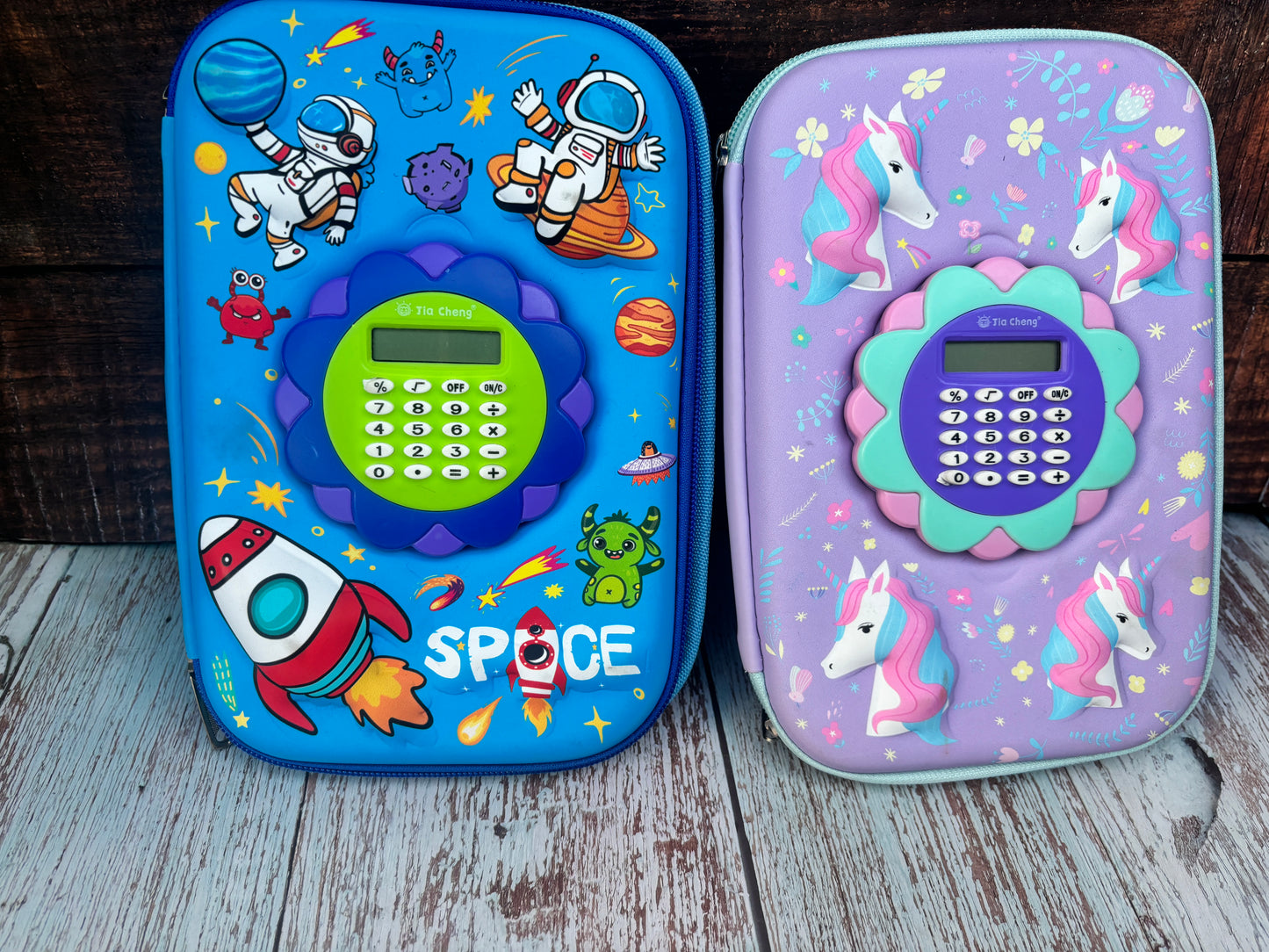 Big Size 3D Cover Large Capacity Calculator Pencil Case Compass with Compartments, Premium Stylish Pen Holder, School Organizer for Students Kids, Stationery pouch for Kids