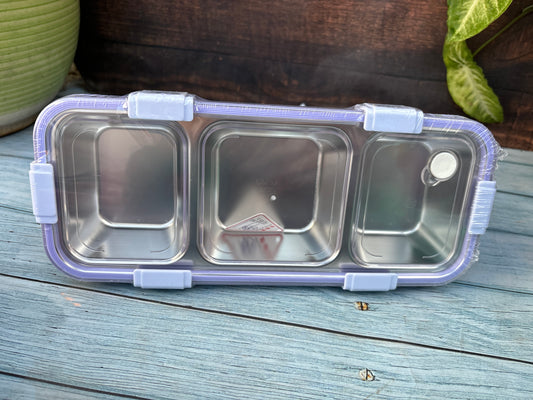 Spot Hunt 3 compartment stainless steel lunch box
