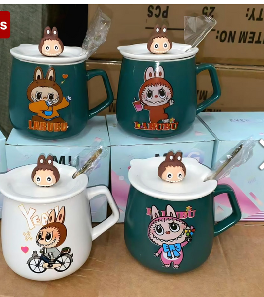 ceramic mug character LABUBU set of 2 cups
