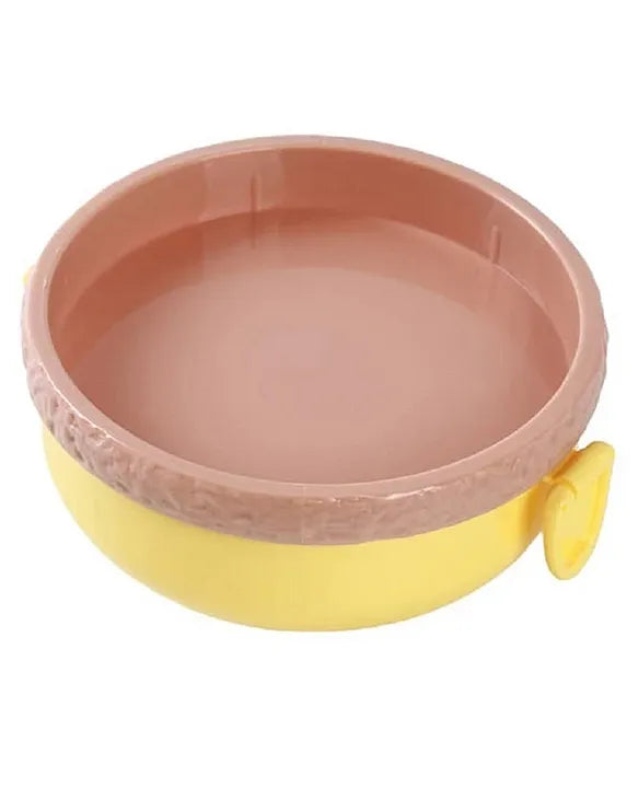 2 layer Burger Shape Lunch Box With Spoon and Fork (Color May Vary)