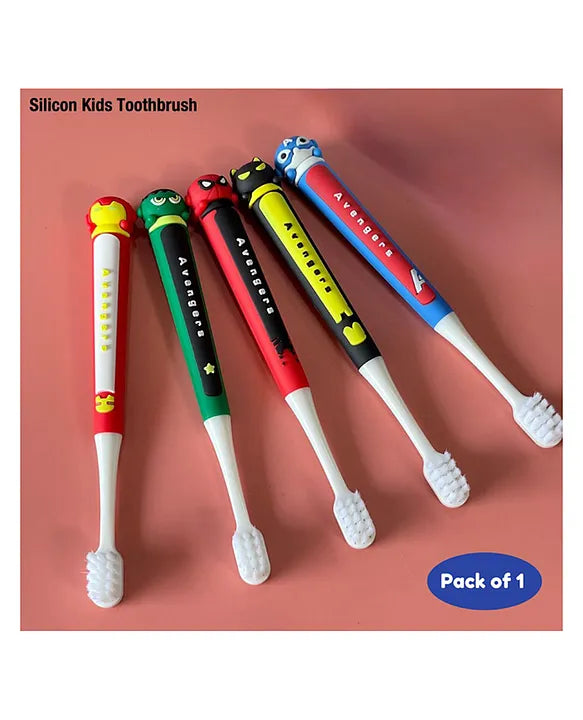 Superheroes Kids Toothbrush Extra Soft Bristles - Multicolour (Design May Vary)