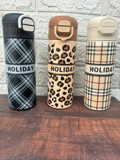 Tiger Leopard Snake Giraffe 3D Print Stainless Steel DualWater Bottle