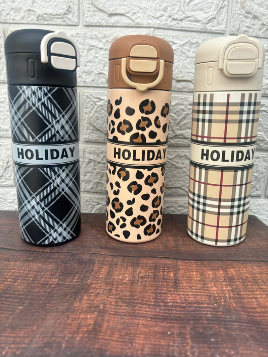 Tiger Leopard Snake Giraffe 3D Print Stainless Steel DualWater Bottle