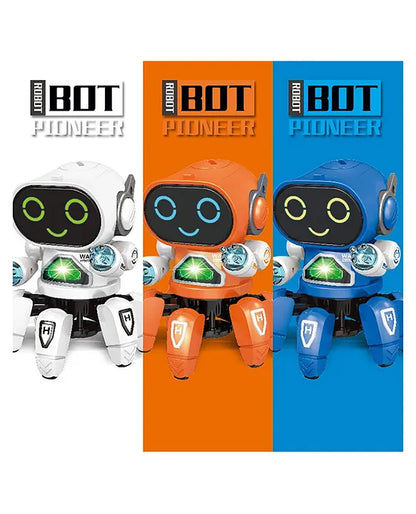 Bot Robot Pioneer Colorful Lights and Music All Direction Movement Dancing Robot Toys for Boys and Girls (Color as per stock)