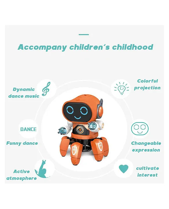 Bot Robot Pioneer Colorful Lights and Music All Direction Movement Dancing Robot Toys for Boys and Girls (Color as per stock)