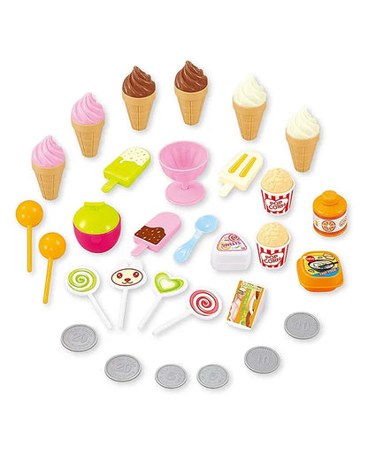 Shopping Cart Play Set | Ice Cream | Candy Counter Set | Kitchen Play Set with Lights and Music | Pretend Play Toys for Kids Girls and Boys - Multi Color
