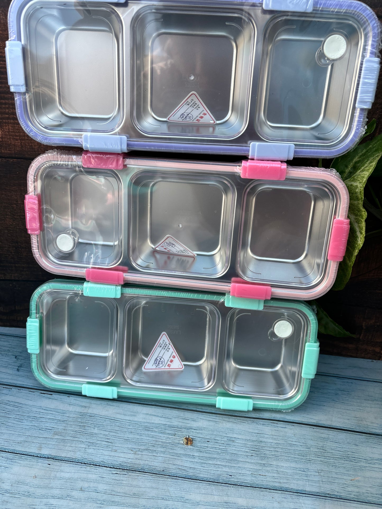 Spot Hunt 3 compartment stainless steel lunch box