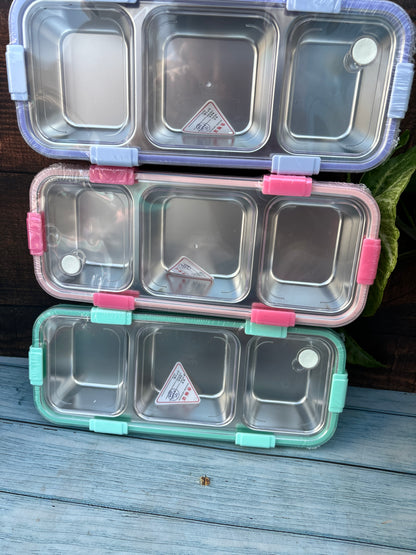 Spot Hunt 3 compartment stainless steel lunch box