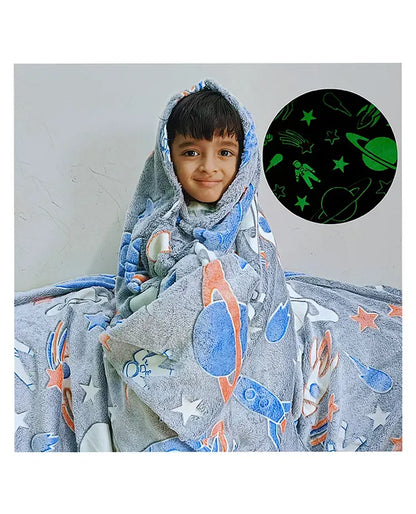 Kids Glowing Blanket for Boys & Girls, Queen Size Blanket ( Glow blanket )