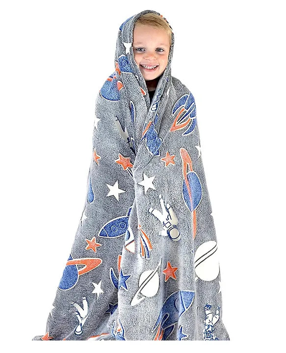 Kids Glowing Blanket for Boys & Girls, Queen Size Blanket ( Glow blanket )