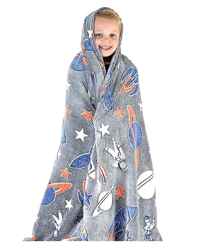 Kids Glowing Blanket for Boys & Girls, Queen Size Blanket ( Glow blanket )