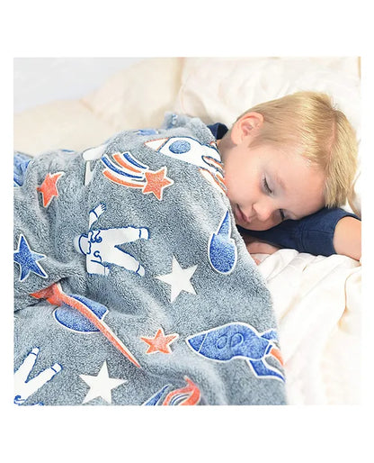 Kids Glowing Blanket for Boys & Girls, Queen Size Blanket ( Glow blanket )
