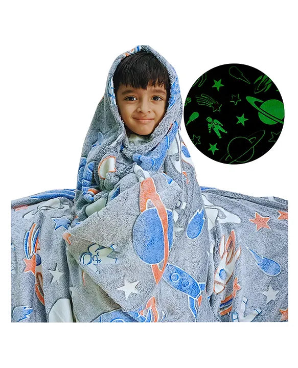 Kids Glowing Blanket for Boys & Girls, Queen Size Blanket ( Glow blanket )