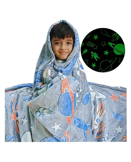 Kids Glowing Blanket for Boys & Girls, Queen Size Blanket ( Glow blanket )