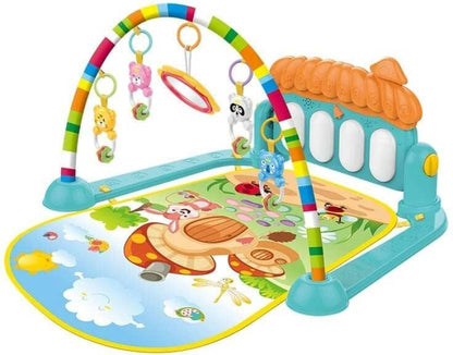 Spothunts Kick and Play Musical Keyboard Mat Piano Baby Gym Fitness Rack Baby Play Mat Gym  (Multicolor)