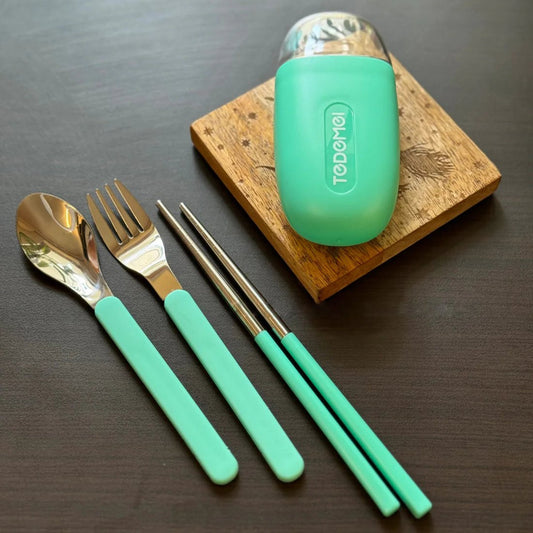 Cute  Tedemei Travel Cutlery Set