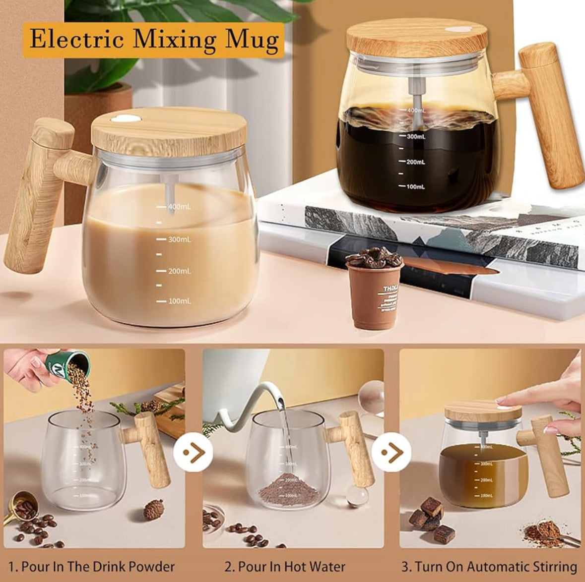 Self Stirring coffee mug