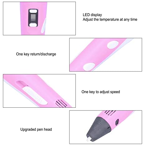 3D Pen Professional | 3D Printing Drawing Pen | 3D Pen for Kids | 3D Pen Set with PLA Filament Included - Ready to Create(Random Color)