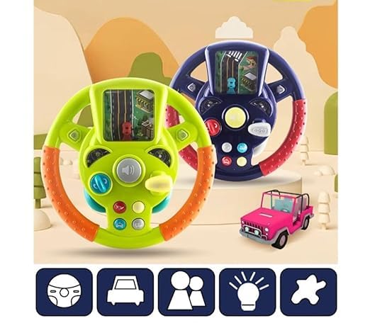 Spot Hunt Little Driver Steering/Wheel Toy@ With Music, Games & Vehicle Sounds, For Kids