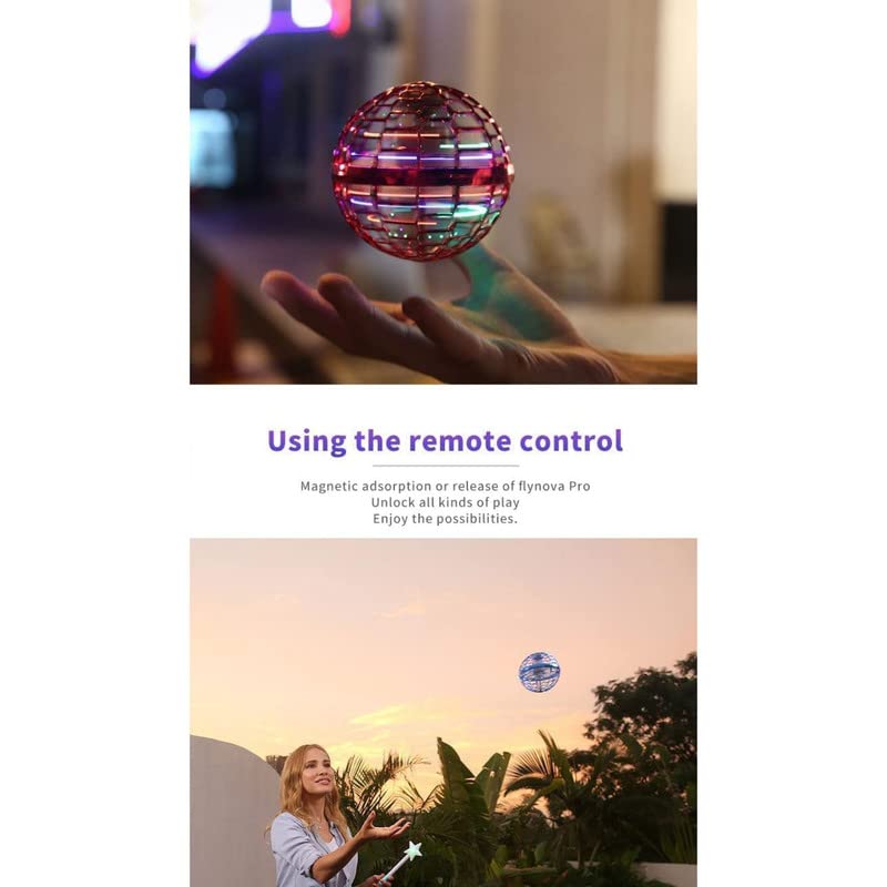 Flying Ball Flyorb Magic Balls Fly Orb Flying Spinner Fidget Toys Children USB Rechargeable Built-in RGB Lights 360Rotating Magic Controller