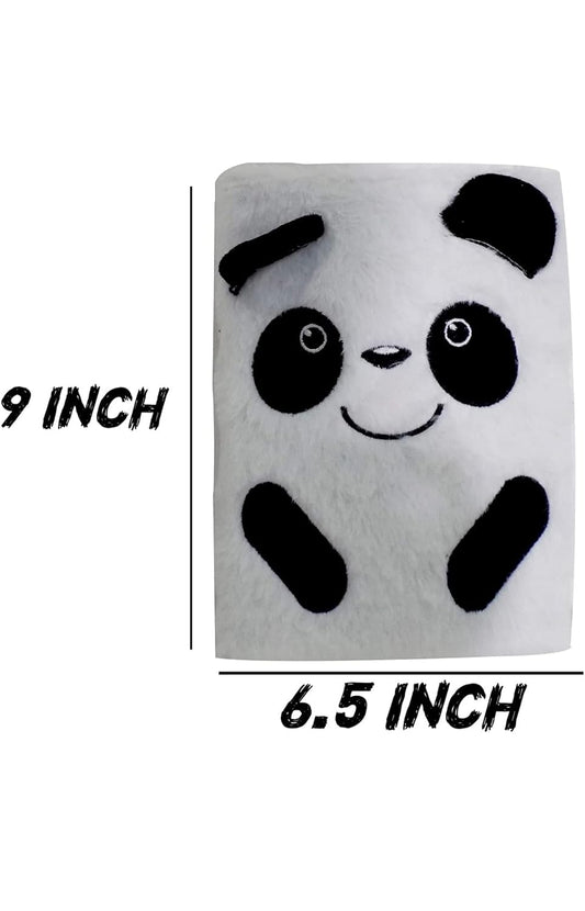 Spot Hunt Soft Fur Panda Notebook Journals Diary for Girls & Kids.