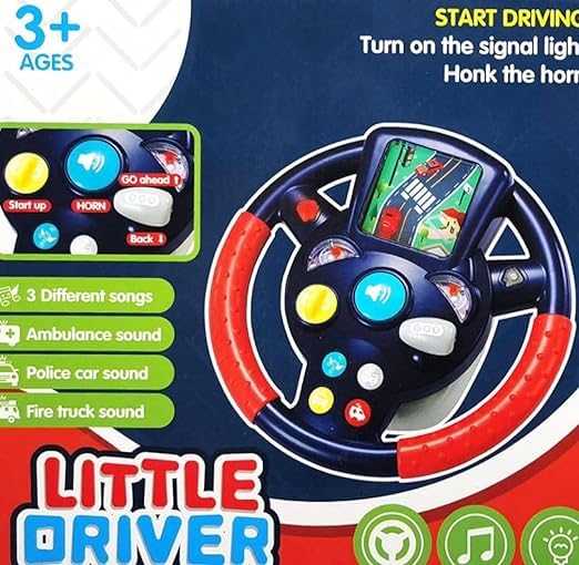 Spot Hunt Little Driver Steering/Wheel Toy@ With Music, Games & Vehicle Sounds, For Kids