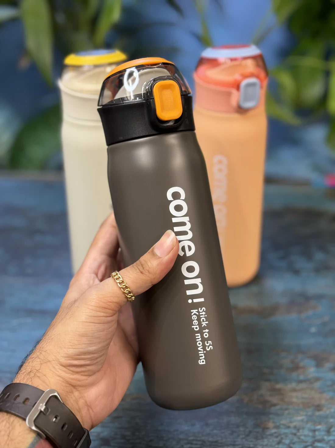 Come on stainless steel water bottle