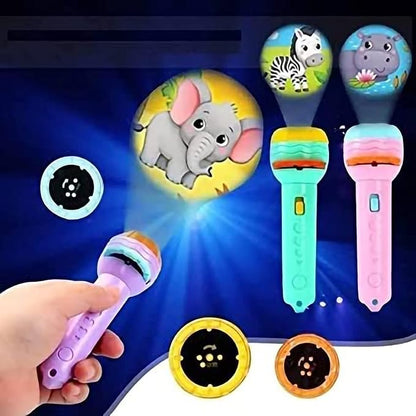Spot Hunt 3 Slides, 24 Patterns Projector Flashlight Torch, Kids Projection Light Toy Education Learning Night Light Before Going to Bed Best Gift for Kids 5+ Years boy or Girl Learning and Playing