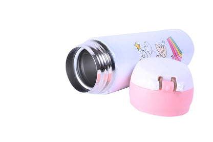 The Gift Basket Unicorn Water Bottle/Steel Unicorn Water Bottle For Kids|Gym Sipper/Steel Water Bottles/Water Bottle For Girls,Assorted(Any Random Unicorn Design Will Come,Pack Of 1),500 milliliter