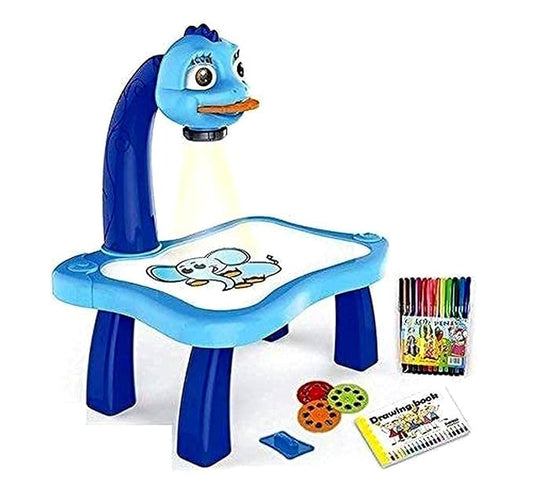 Spot Hunt Kid Toy Projector Drawing Set 3 Round Lantern Slide Discs Projector pad and Painting Art kit Textbook Study Material for Kids (Multi)