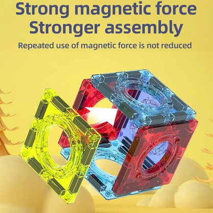 Light-Electric Magnetic Tiles- Building Blocks for Kids (82 Pieces) Elevator Marble Run | 3D STEAM Toys for Kids | Boys Girls