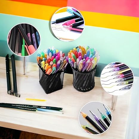 Gel Pens Set, 1.0mm, Multicolor Gel Pens, Glitter Color Gel Pen (Pack of 60, Multicolor)