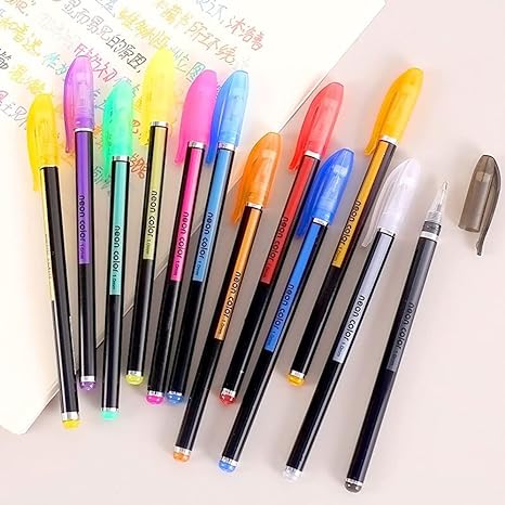 Gel Pens Set, 1.0mm, Multicolor Gel Pens, Glitter Color Gel Pen (Pack of 60, Multicolor)