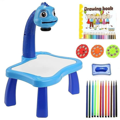 Spot Hunt Kid Toy Projector Drawing Set 3 Round Lantern Slide Discs Projector pad and Painting Art kit Textbook Study Material for Kids (Multi)