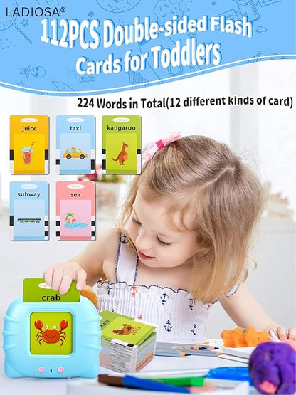 Flash Cards, Talking Toys, Talking Flash Cards, Educational Toys for 2 3 4 Years Old Boy Girl, Talking Toy, Talking Flash Cards Learning Toys, Flash Cards for Babies, Flashcards| Mix Colors