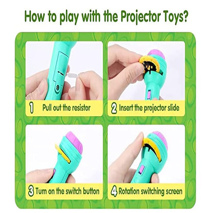 Spot Hunt 3 Slides, 24 Patterns Projector Flashlight Torch, Kids Projection Light Toy Education Learning Night Light Before Going to Bed Best Gift for Kids 5+ Years boy or Girl Learning and Playing