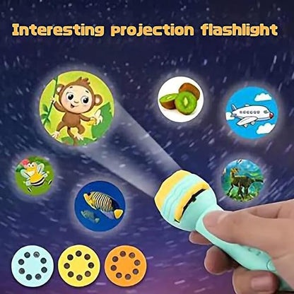 Spot Hunt 3 Slides, 24 Patterns Projector Flashlight Torch, Kids Projection Light Toy Education Learning Night Light Before Going to Bed Best Gift for Kids 5+ Years boy or Girl Learning and Playing