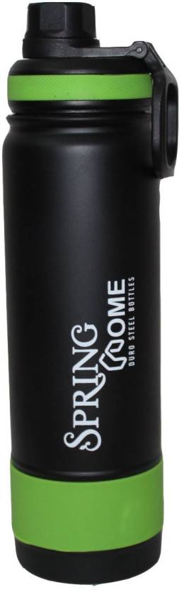 STEEL BOTTLES HANDY 750 ml Bottle  (Pack of 1, Green, Black, Steel)