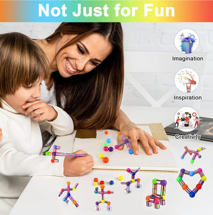 Toy Pen, Decompression Magnetic Metal Pen, Eliminate Pressure Fidget Gadgets, Multifunction Writing Magnet Ballpoint Pen, Modular Tools for Adult & Creative Toys for Kids(SILVER)