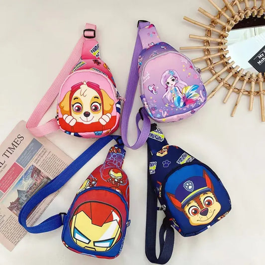 NEW Cartoon Paw Patrol Bag Shoulder Bag Cartoon Marvels Bags chest bag Crossbody Bag Children Bag