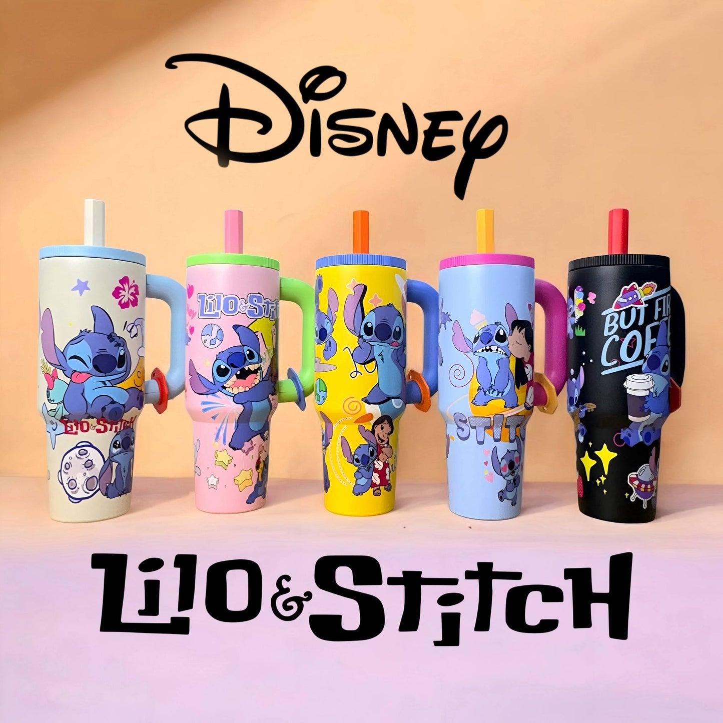 Stitch Insulated Tumbler with Straw and Lid