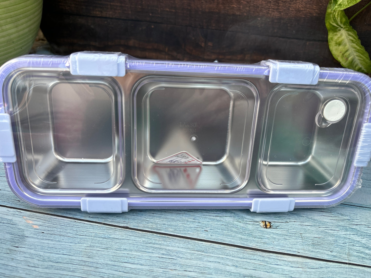 Spot Hunt 3 compartment stainless steel lunch box